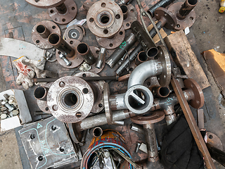 Image showing Steel junk at factory floor