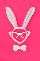 Image showing Easter Bunny Ears Crazy Surreal Face Abstract