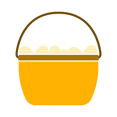 Image showing Easter Basket With Eggs Icon