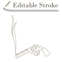 Image showing Smoking Revolver Icon