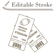 Image showing American Football Tickets Icon