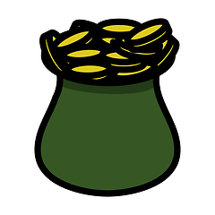 Image showing Open Money Bag Icon