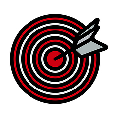 Image showing Icon Of Target With Dart