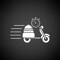 Image showing Restaurant Scooter Delivery Icon