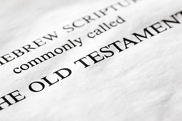 Image showing Old Testament