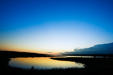 Image showing Lake Sunset