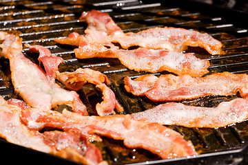 Image showing Frying Bacon Detail