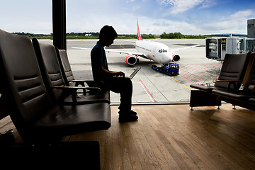 Image showing Airport Terminal  Computer