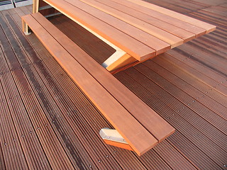 Image showing Bench & table