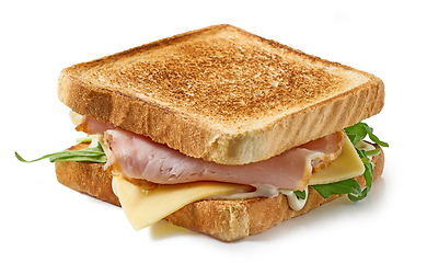 Image showing ham and cheese toast