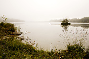 Image showing Fog on Lake
