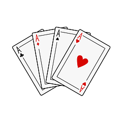 Image showing Set Of Four Card Icons