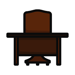 Image showing Icon Of Table And Armchair