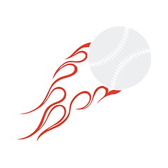 Image showing Baseball Fire Ball Icon