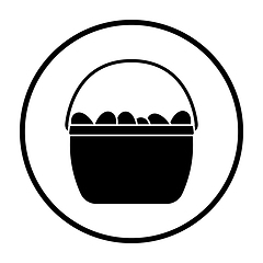 Image showing Easter Basket With Eggs Icon