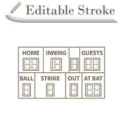 Image showing Baseball Scoreboard Icon
