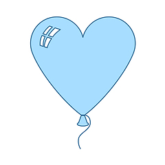 Image showing Heart Shape Balloon Icon