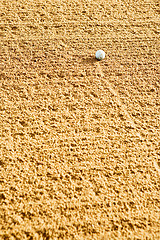 Image showing Golf Ball in Bunker