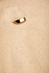 Image showing Wedding Ring in Sand