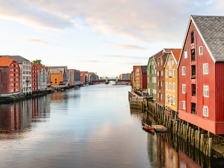 Image showing Nidelv, the river in Trondheim, Norway