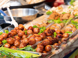 Image showing Thai street food, hoi jo, crab roll