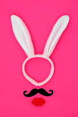 Image showing Easter Bunny Ears Surreal Abstract Face 