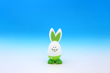 Image showing Green Easter Bunny Egg Eco Symbol