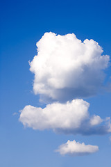 Image showing Three Fluffy Clouds