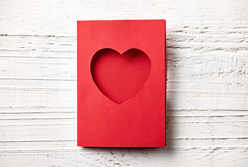 Image showing red paper greeting card