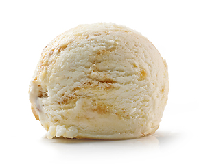 Image showing maple syrup and walnut ice cream scoop