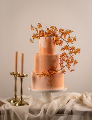 Image showing Tiered cake for wedding