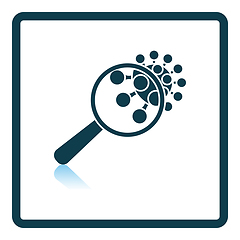 Image showing Magnifier Over Coronavirus Molecule Icon