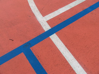 Image showing Red, blue and white