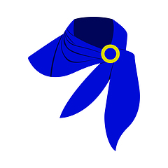 Image showing Business Woman Neck Scarf Icon