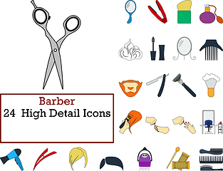 Image showing Barber Icon Set