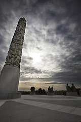 Image showing Statue Park Oslo - Obelisk