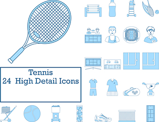 Image showing Tennis Icon Set