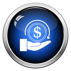 Image showing Cash Back Coin To Hand Icon