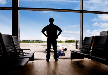 Image showing Waiting at Airport