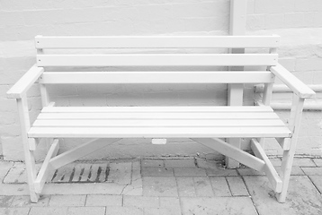 Image showing White bench seat