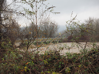 Image showing River Po flood in Turin