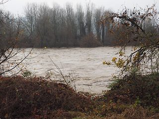 Image showing River Po flood in Turin