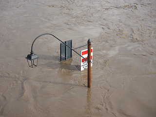 Image showing River Po flood in Turin