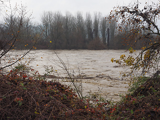 Image showing River Po flood in Turin