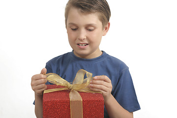 Image showing Opening or wrapping a present