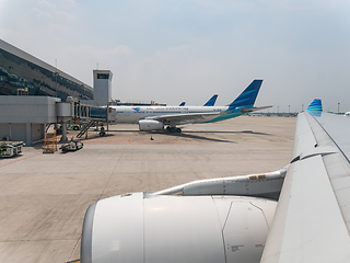 Image showing Garuda Indonesia Airbus A330 at Soekarno-Hatta International Air