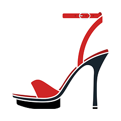 Image showing Woman High Heel Sandal Icon