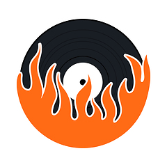 Image showing Flame Vinyl Icon