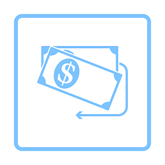 Image showing Cash Back Dollar Banknotes Icon