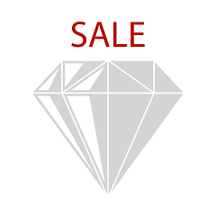 Image showing Dimond With Sale Sign Icon